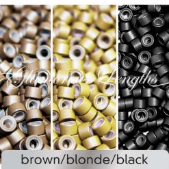 500 x brown silicone micro rings (5mm)