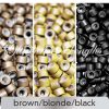100 x brown silicone micro rings (5mm)